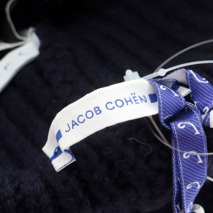 【新品】ヤコブコーエン JACOB COHEN ローゲージウール ニットキャップ 帽子 ネイビー【 L 】【 状態ランクN 】【 メンズ 】