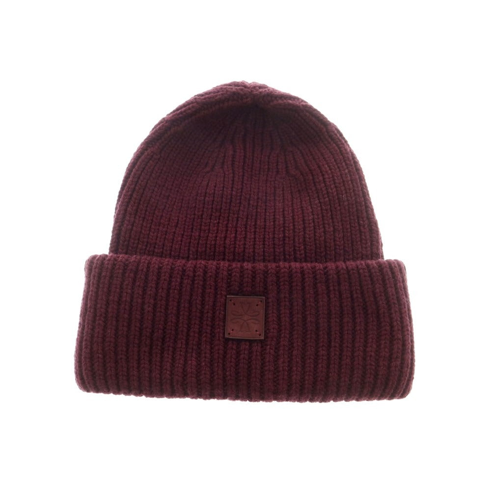 【新品】ヤコブコーエン JACOB COHEN ローゲージウール ニットキャップ 帽子 バーガンディ【 L 】【 状態ランクN 】【 メンズ 】