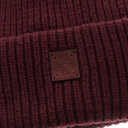 【新品】ヤコブコーエン JACOB COHEN ローゲージウール ニットキャップ 帽子 バーガンディ【 M 】【 状態ランクN 】【 メンズ 】