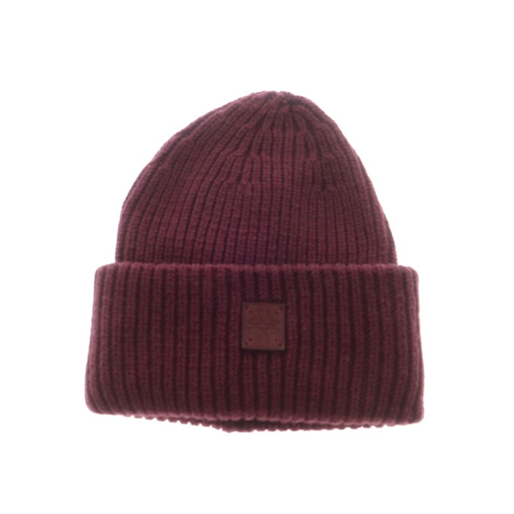 【新品】ヤコブコーエン JACOB COHEN ローゲージウール ニットキャップ 帽子 バーガンディ【 M 】【 状態ランクN 】【 メンズ 】