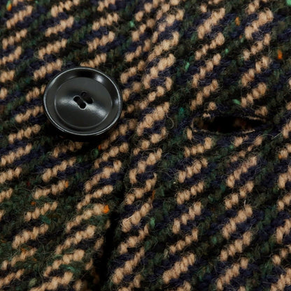 【新品】ドッピアアー DOPPIAA ツイードウール チェスターフィールドコート グリーンxベージュ【 48 】【 状態ランクN 】【 メンズ 】