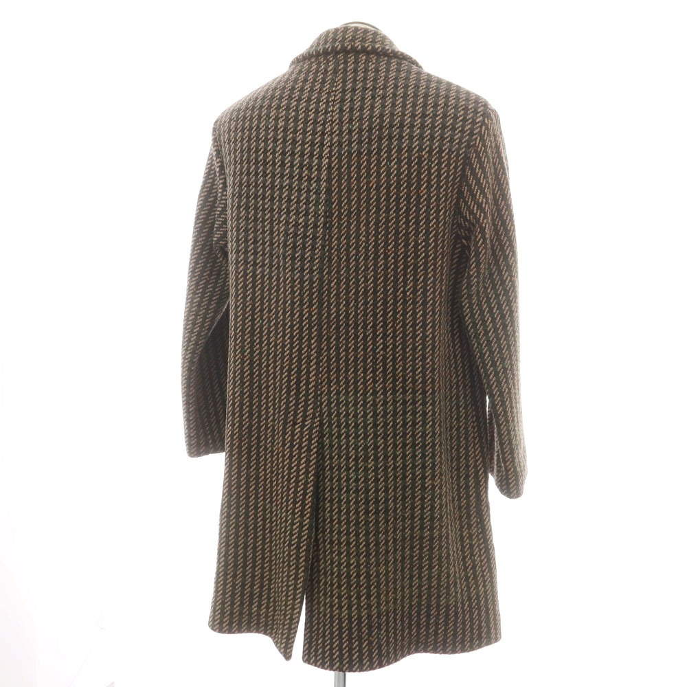 【新品】ドッピアアー DOPPIAA ツイードウール チェスターフィールドコート グリーンxベージュ【 50 】【 状態ランクN 】【 メンズ 】