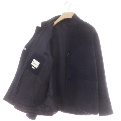 【新品】ドッピアアー DOPPIAA ウールポリウレタン ニットブルゾン ネイビー【 48 】【 状態ランクN 】【 メンズ 】