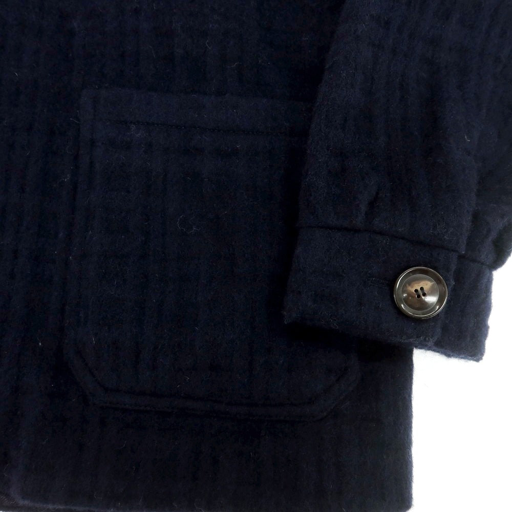 【新品】ドッピアアー DOPPIAA ウールポリウレタン ニットブルゾン ネイビー【 48 】【 状態ランクN 】【 メンズ 】