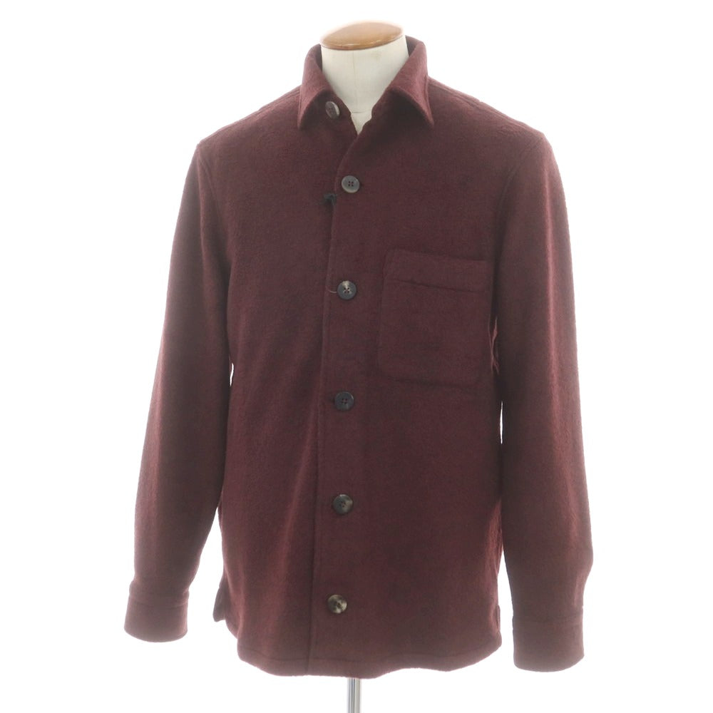 【新品】ドッピアアー DOPPIAA フリース カジュアルシャツ バーガンディ【 M 】【 状態ランクN 】【 メンズ 】