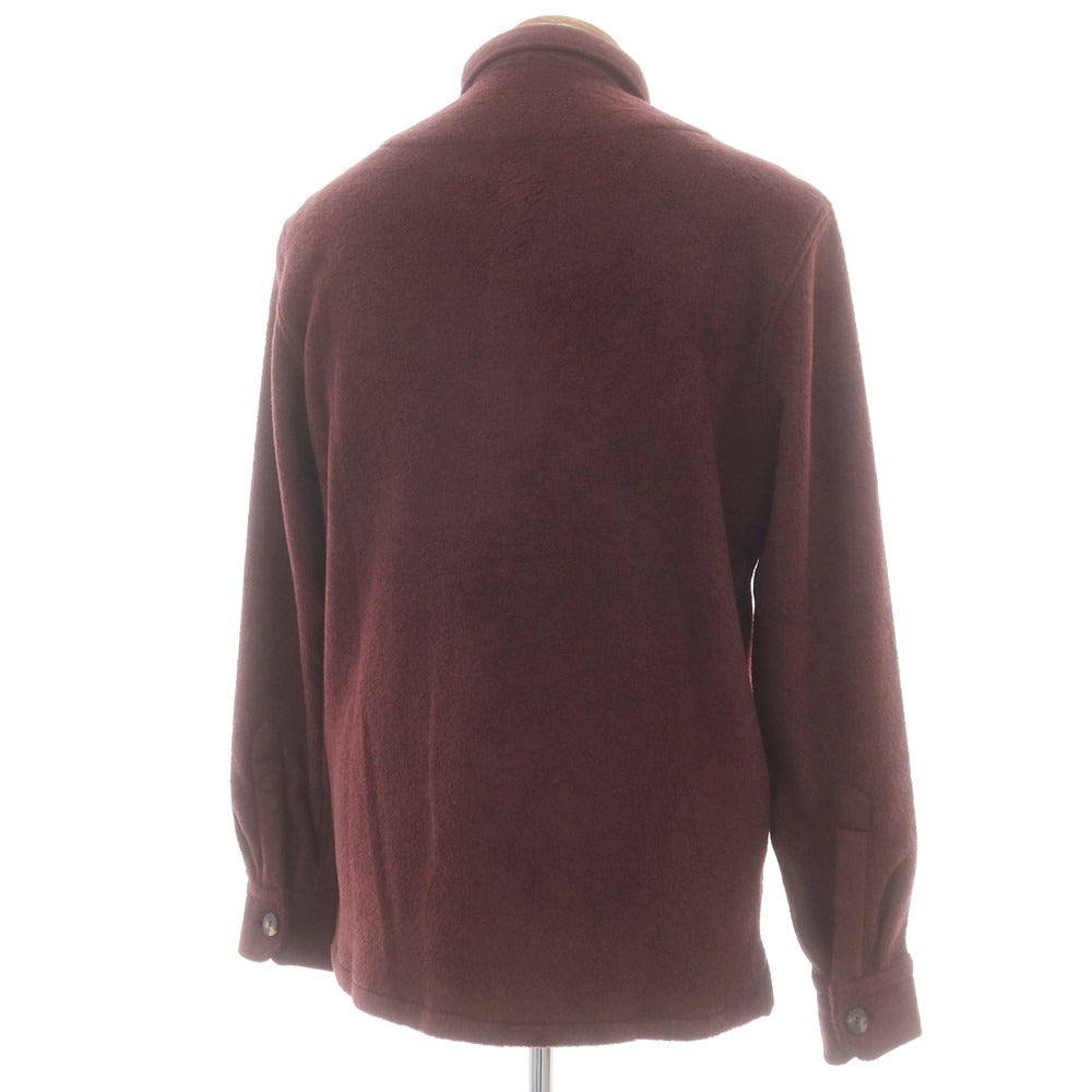 【新品】ドッピアアー DOPPIAA フリース カジュアルシャツ バーガンディ【 M 】【 状態ランクN 】【 メンズ 】