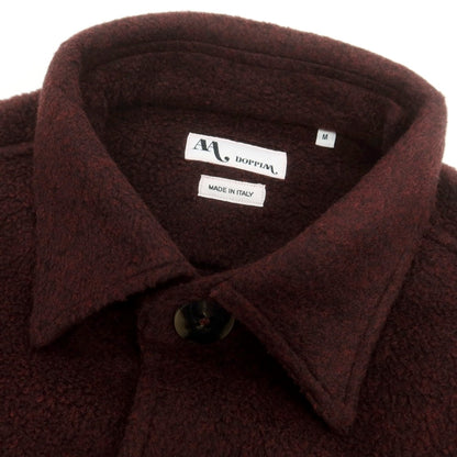 【新品】ドッピアアー DOPPIAA フリース カジュアルシャツ バーガンディ【 M 】【 状態ランクN 】【 メンズ 】