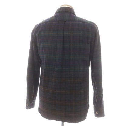 【新品アウトレット】ドッピアアー DOPPIAA ウールナイロン チェック カジュアルシャツ グレーxネイビー×グリーン【 表記なし（M位） 】【 状態ランクN- 】【 メンズ 】