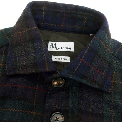 【新品アウトレット】ドッピアアー DOPPIAA ウールナイロン チェック カジュアルシャツ グレーxネイビー×グリーン【 表記なし（M位） 】【 状態ランクN- 】【 メンズ 】