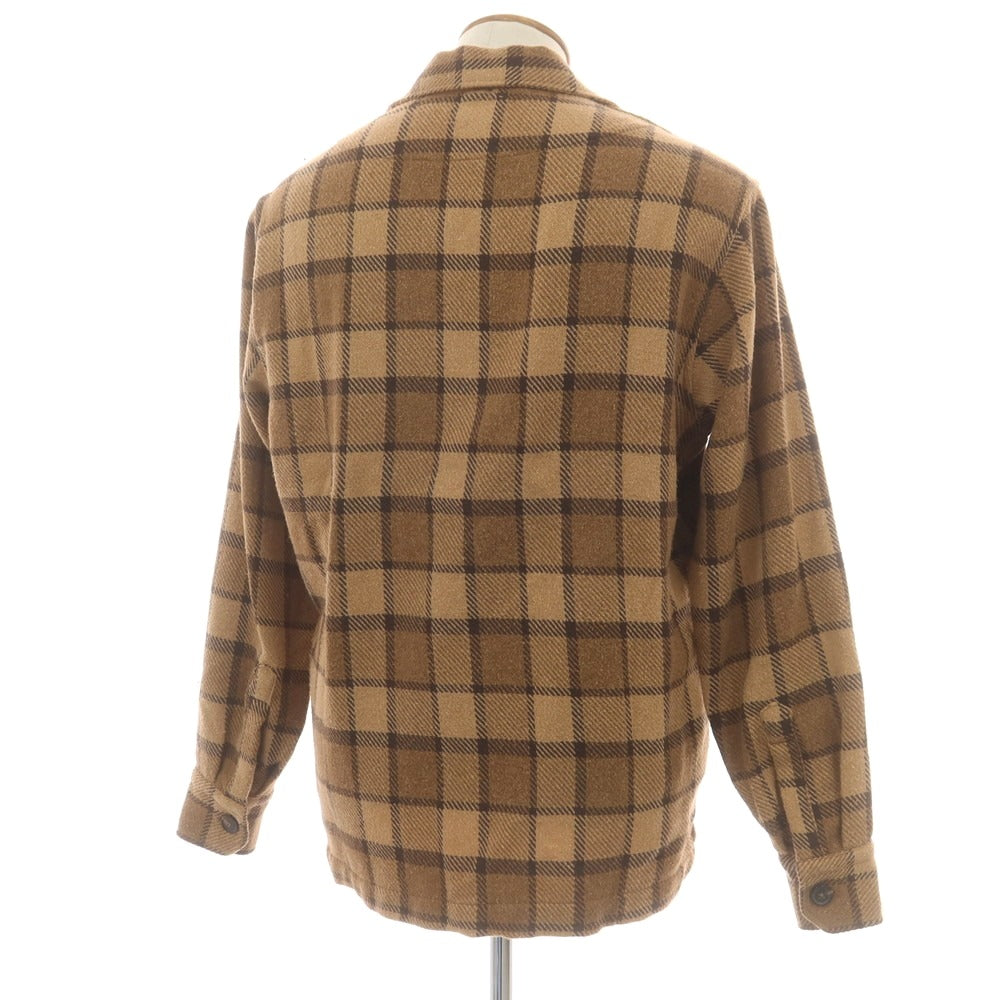 【新品】ドッピアアー DOPPIAA コットンポリウレタン チェック カジュアルシャツ ベージュ【 48 】【 状態ランクN 】【 メンズ 】