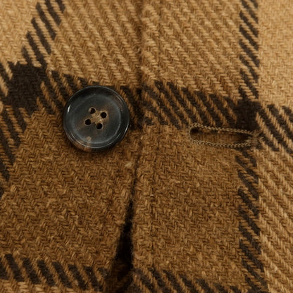 【新品】ドッピアアー DOPPIAA コットンポリウレタン チェック カジュアルシャツ ベージュ【 48 】【 状態ランクN 】【 メンズ 】