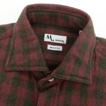 【新品】ドッピアアー DOPPIAA コットン チェック ワークシャツ ピンクxグレー【 39 】【 状態ランクN 】【 メンズ 】