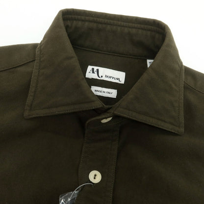 【新品】ドッピアアー DOPPIAA 起毛ストレッチコットン ワークシャツ オリーブ【 39 】【 状態ランクN 】【 メンズ 】