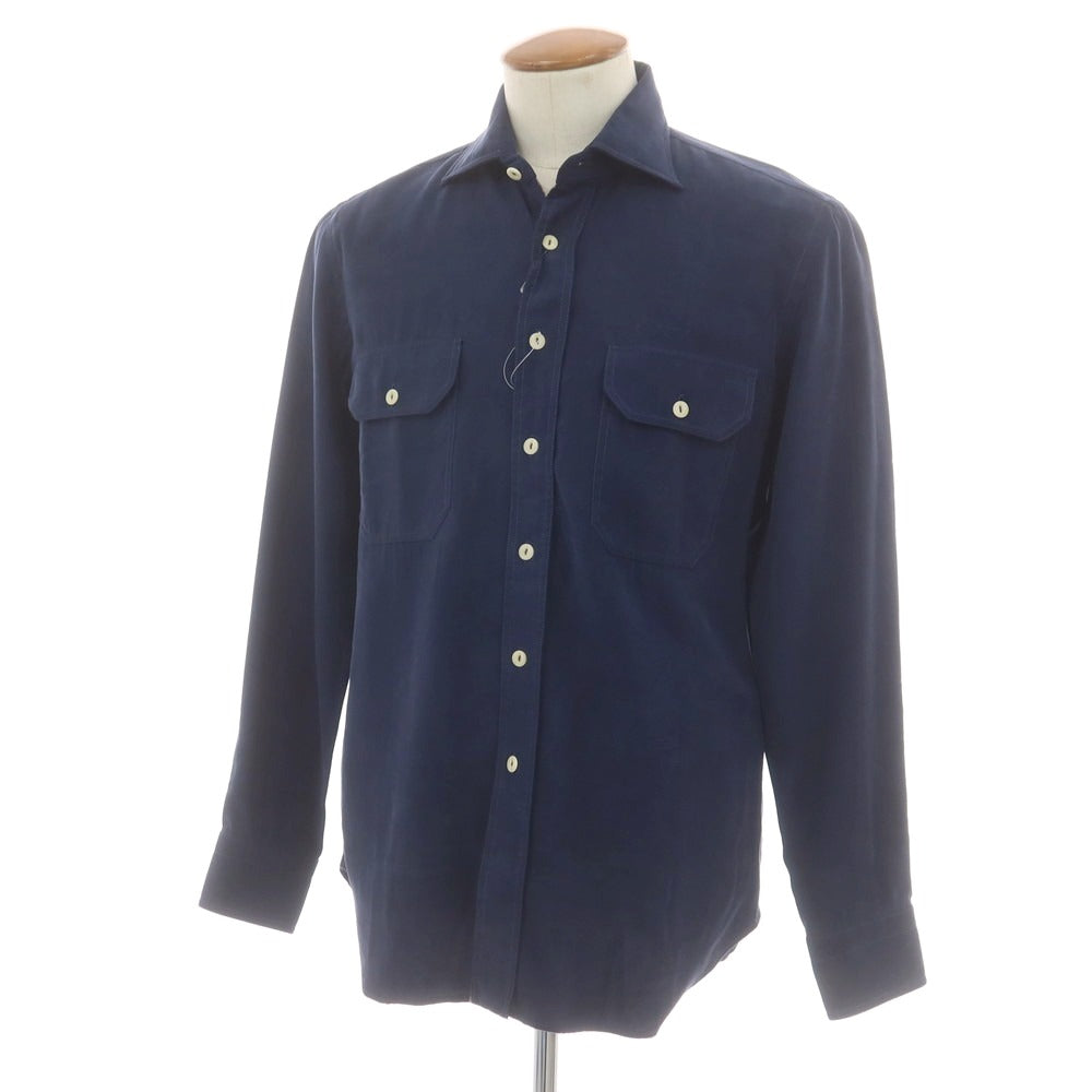 【新品】ドッピアアー DOPPIAA ラミー ワークシャツ ネイビー【 39 】【 状態ランクN 】【 メンズ 】