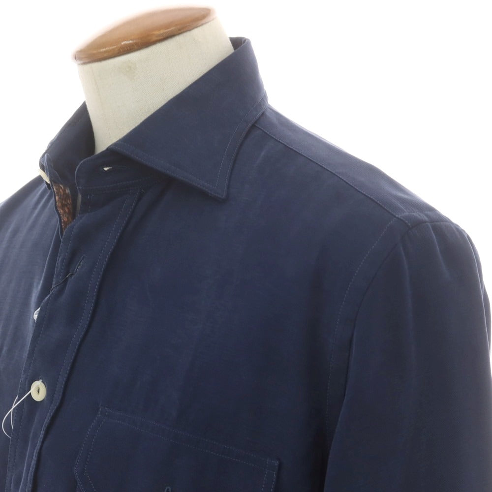 【新品】ドッピアアー DOPPIAA ラミー ワークシャツ ネイビー【 39 】【 状態ランクN 】【 メンズ 】