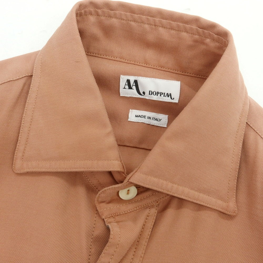 【新品アウトレット】ドッピアアー DOPPIAA ラミー ワークシャツ ライトオレンジ【 39 】【 状態ランクN- 】【 メンズ 】