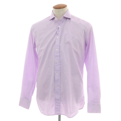 【新品】ドッピアアー DOPPIAA ブロード織りコットン カジュアルシャツ ライトパープル【 39 】【 状態ランクN 】【 メンズ 】
