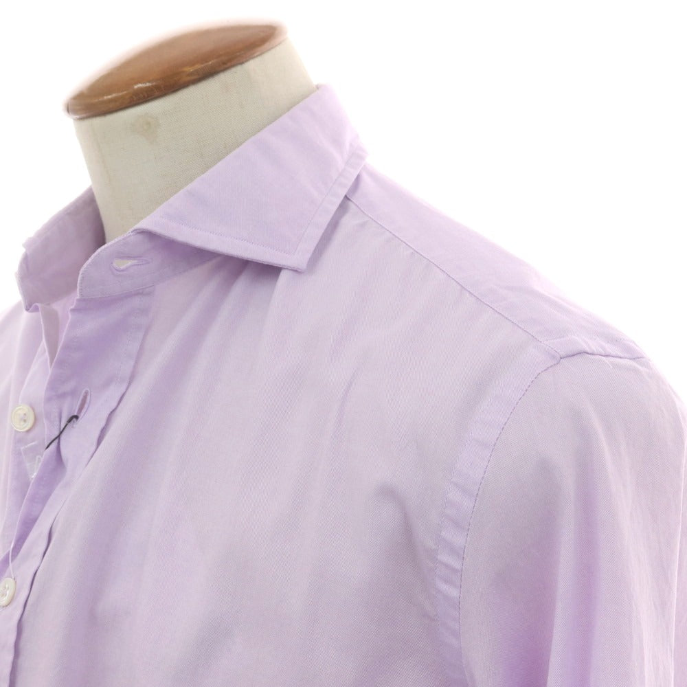 【新品】ドッピアアー DOPPIAA ブロード織りコットン カジュアルシャツ ライトパープル【 39 】【 状態ランクN 】【 メンズ 】