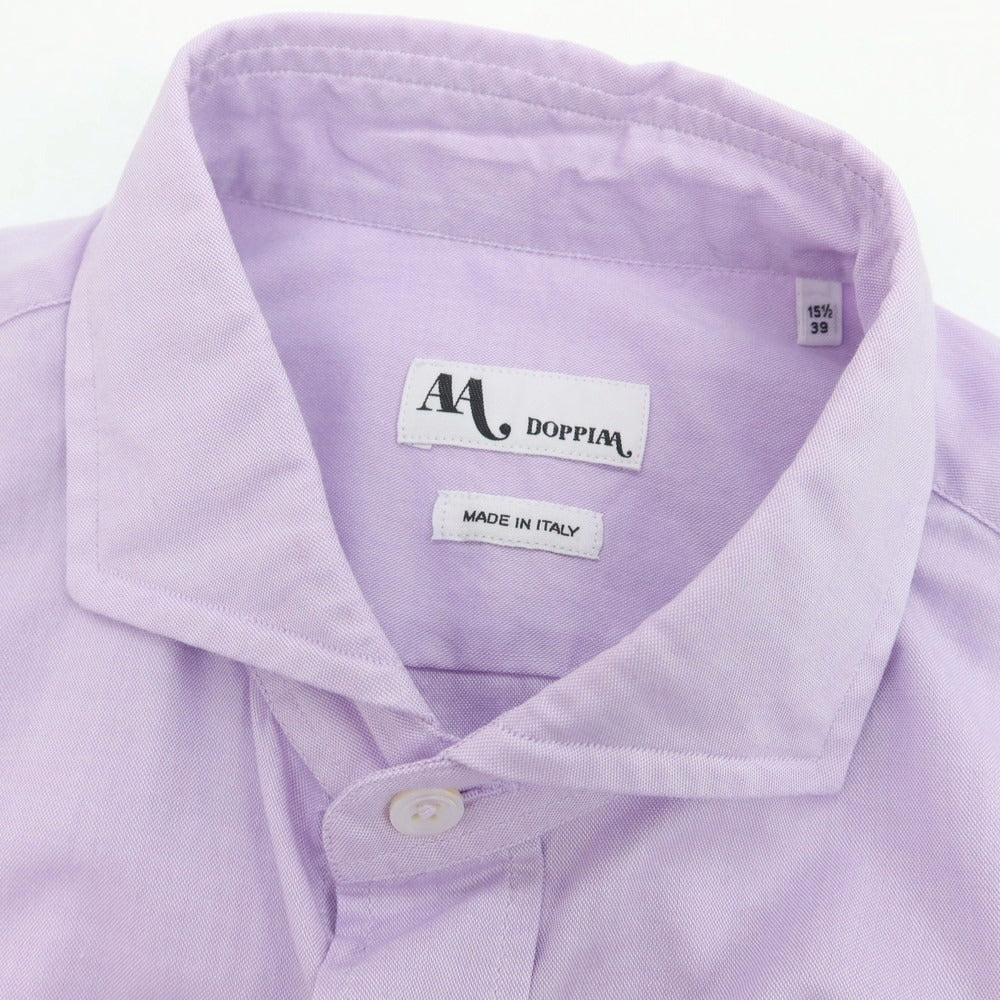 【新品】ドッピアアー DOPPIAA ブロード織りコットン カジュアルシャツ ライトパープル【 39 】【 状態ランクN 】【 メンズ 】