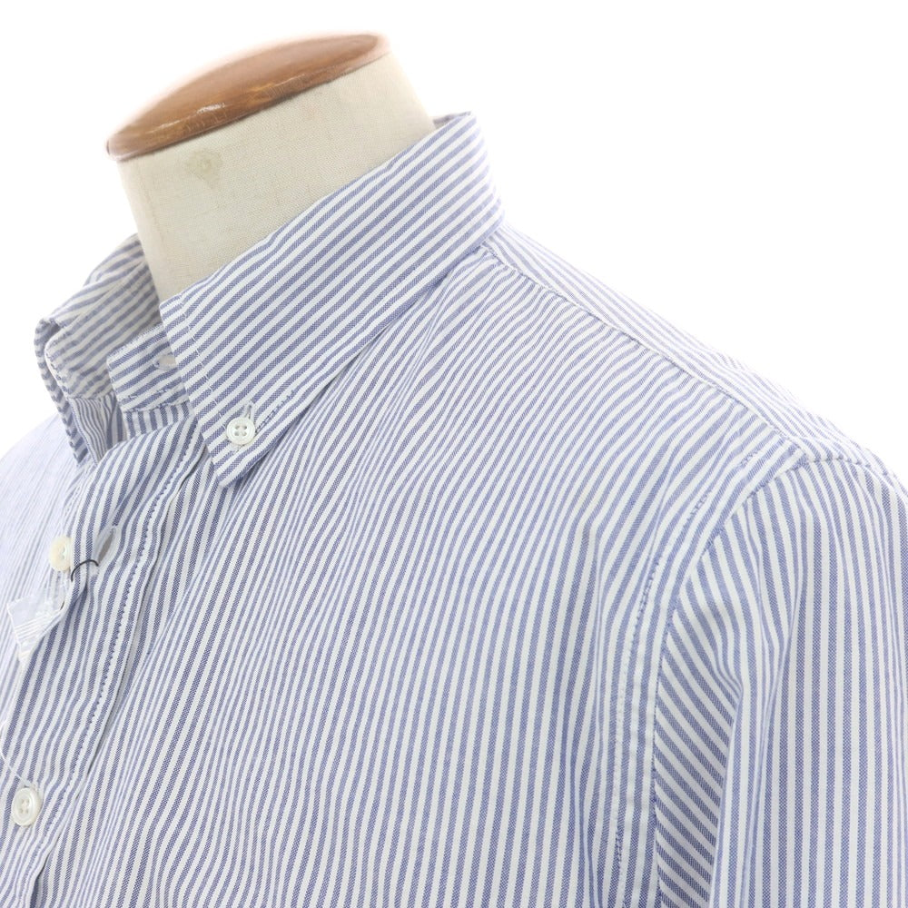 【新品】ドッピアアー DOPPIAA コットン ストライプ ボタンダウンシャツ ブルーxホワイト【 39 】【 状態ランクN 】【 メンズ 】