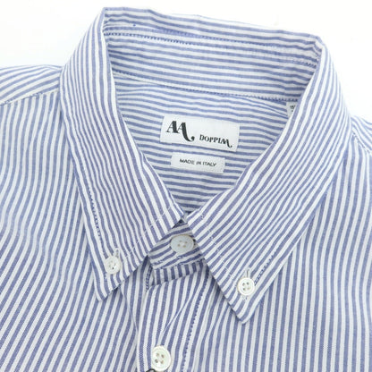【新品】ドッピアアー DOPPIAA コットン ストライプ ボタンダウンシャツ ブルーxホワイト【 39 】【 状態ランクN 】【 メンズ 】