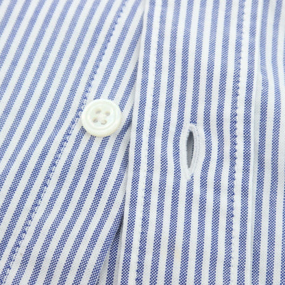 【新品】ドッピアアー DOPPIAA コットン ストライプ ボタンダウンシャツ ブルーxホワイト【 39 】【 状態ランクN 】【 メンズ 】