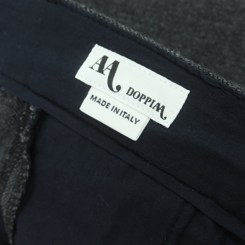 【新品】ドッピアアー DOPPIAA ウールコットン カジュアルスラックスパンツ グレーxネイビー【 48 】【 状態ランクN 】【 メンズ 】