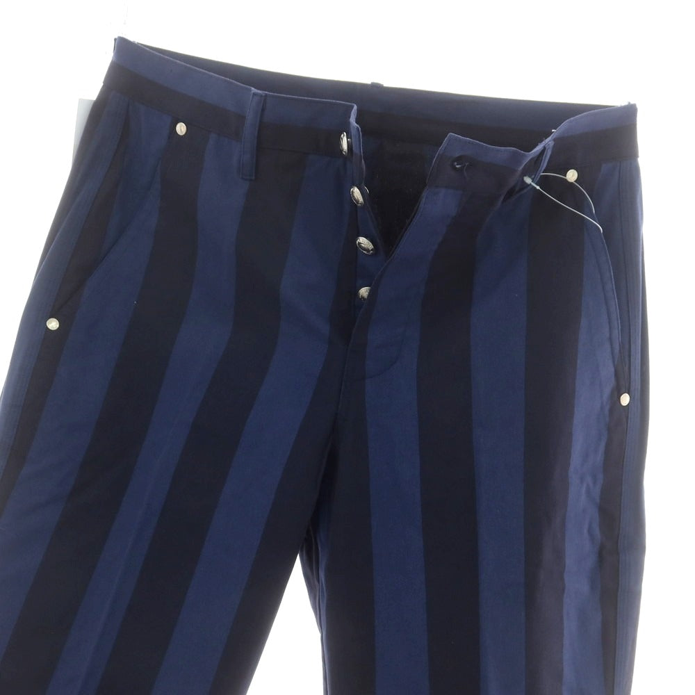 【新品アウトレット】ドッピアアー DOPPIAA コットン ワークパンツ ネイビーxダークネイビー【 48 】【 状態ランクN- 】【 メンズ 】