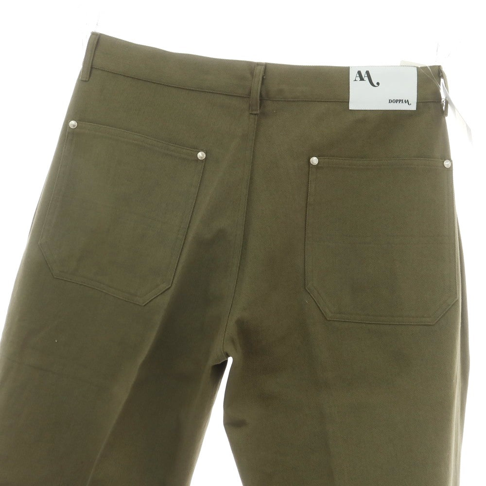 【新品】ドッピアアー DOPPIAA コットン ワークパンツ オリーブ【サイズ48】【 状態ランクN 】【 メンズ 】[CPD]