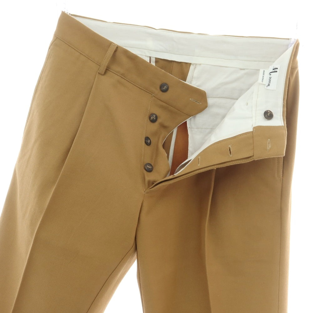 【新品】ドッピアアー DOPPIAA コットンウール カジュアルスラックスパンツ キャメルブラウン【 48 】【 状態ランクN 】【 メンズ 】