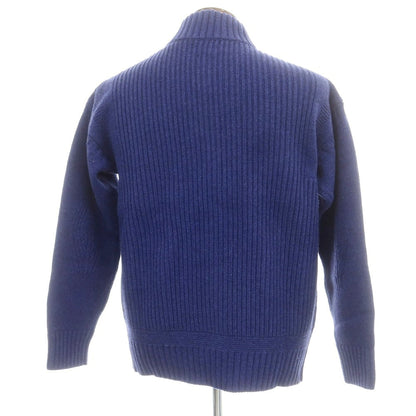 【新品】ドッピアアー DOPPIAA AALMIRO ウールナイロン スタンドカラー カーディガン ブルー【 54 】【 状態ランクN 】【 メンズ 】