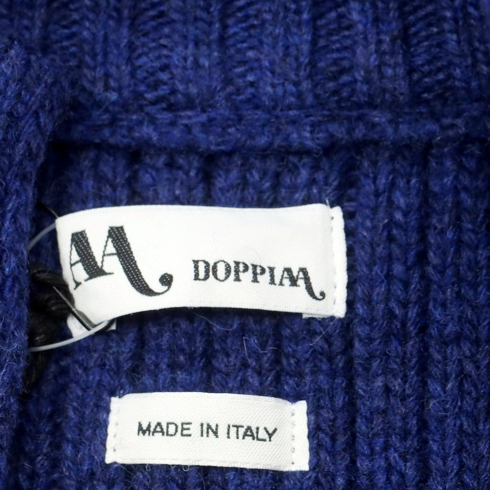 【新品】ドッピアアー DOPPIAA AALMIRO ウールナイロン スタンドカラー カーディガン ブルー【 54 】【 状態ランクN 】【 メンズ 】