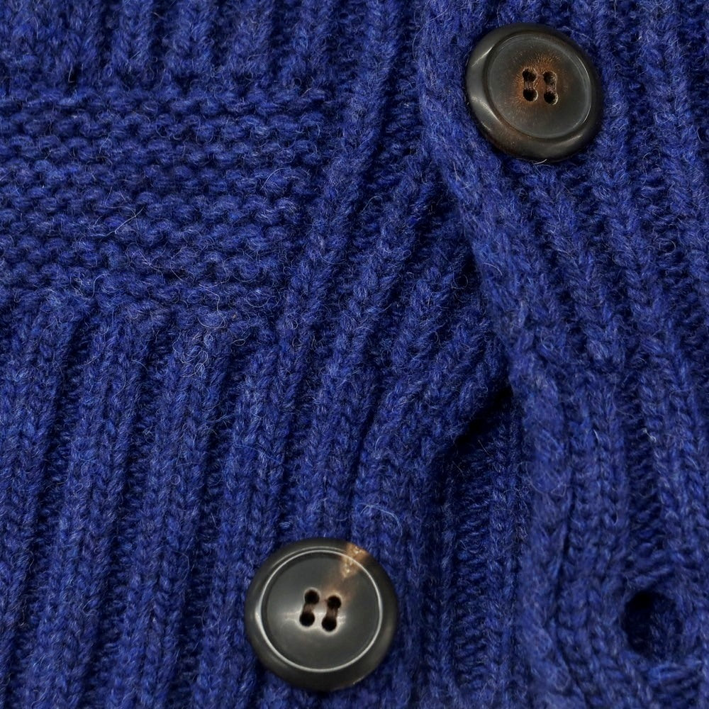 【新品】ドッピアアー DOPPIAA AALMIRO ウールナイロン スタンドカラー カーディガン ブルー【 54 】【 状態ランクN 】【 メンズ 】