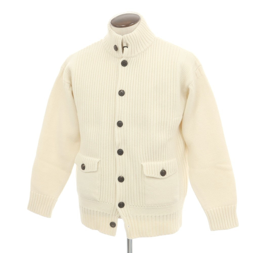 【新品】ドッピアアー DOPPIAA AALMIRO ウールナイロン スタンドカラー カーディガン アイボリー【 54 】【 状態ランクN 】【 メンズ 】