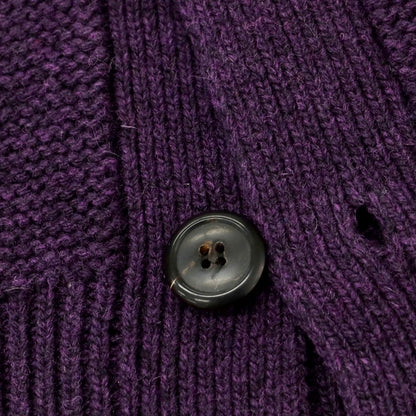 【新品】ドッピアアー DOPPIAA AAGRIF ウールナイロン カーディガン パープル【 52 】【 状態ランクN 】【 メンズ 】