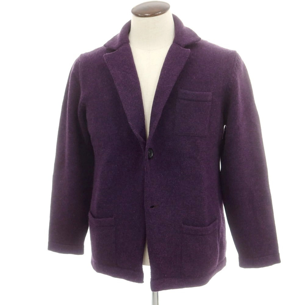 【新品】ドッピアアー DOPPIAA AALVIERO ウールナイロン ジャケット型 カーディガン パープル【 52 】【 状態ランクN 】【 メンズ 】