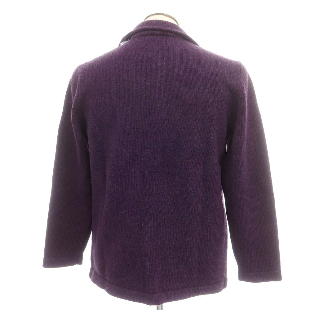 【新品】ドッピアアー DOPPIAA AALVIERO ウールナイロン ジャケット型 カーディガン パープル【 52 】【 状態ランクN 】【 メンズ 】
