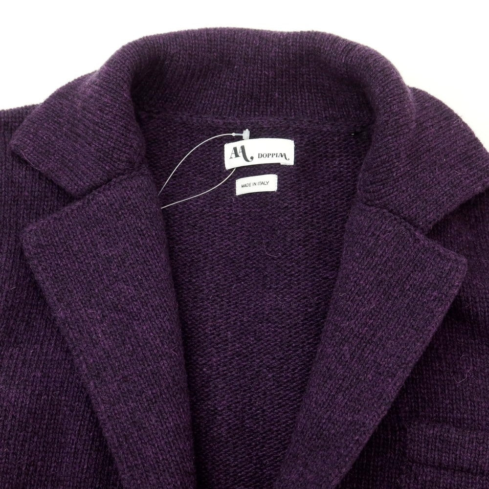 【新品】ドッピアアー DOPPIAA AALVIERO ウールナイロン ジャケット型 カーディガン パープル【 52 】【 状態ランクN 】【 メンズ 】