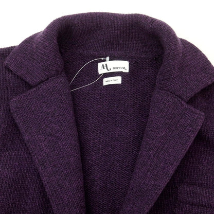 【新品】ドッピアアー DOPPIAA AALVIERO ウールナイロン ジャケット型 カーディガン パープル【 52 】【 状態ランクN 】【 メンズ 】