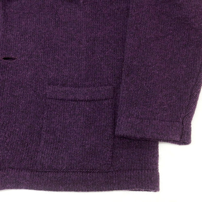 【新品】ドッピアアー DOPPIAA AALVIERO ウールナイロン ジャケット型 カーディガン パープル【 52 】【 状態ランクN 】【 メンズ 】