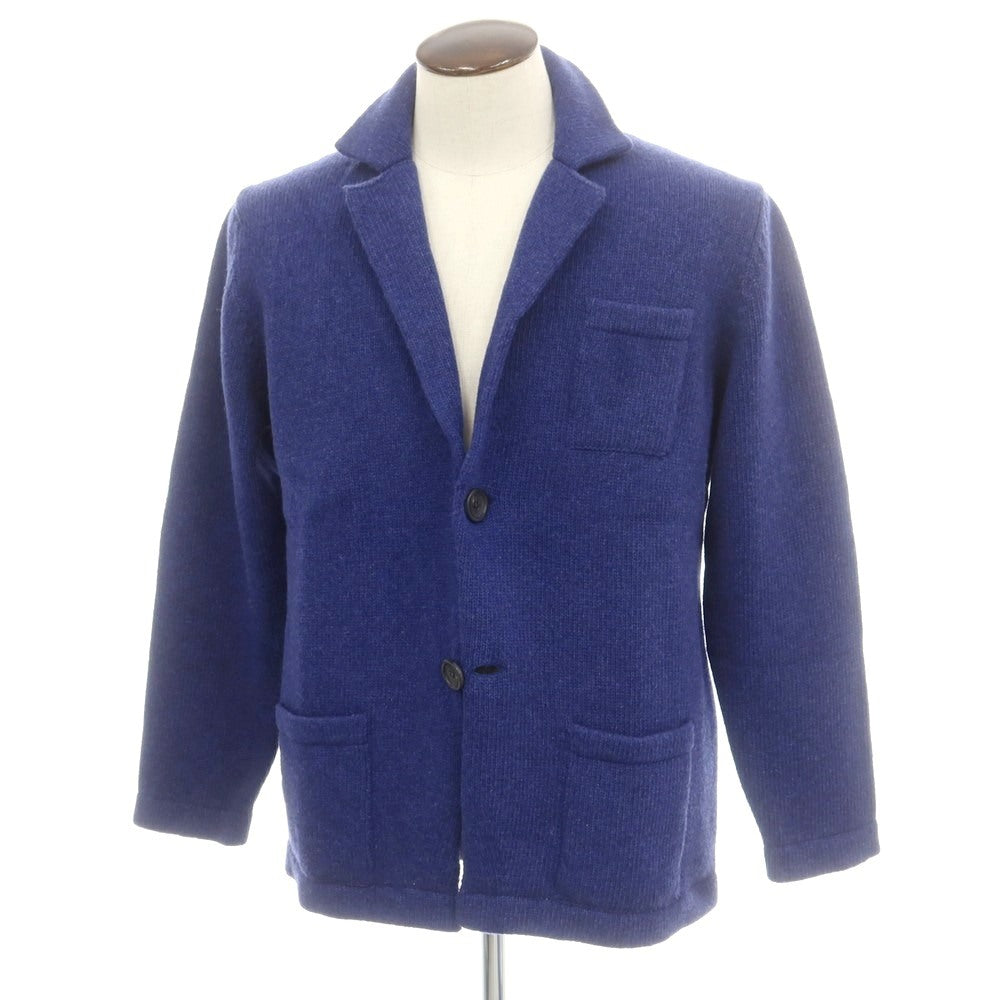 【新品】ドッピアアー DOPPIAA AALVIERO ウールナイロン ジャケット型 カーディガン ブルー【 52 】【 状態ランクN 】【 メンズ 】