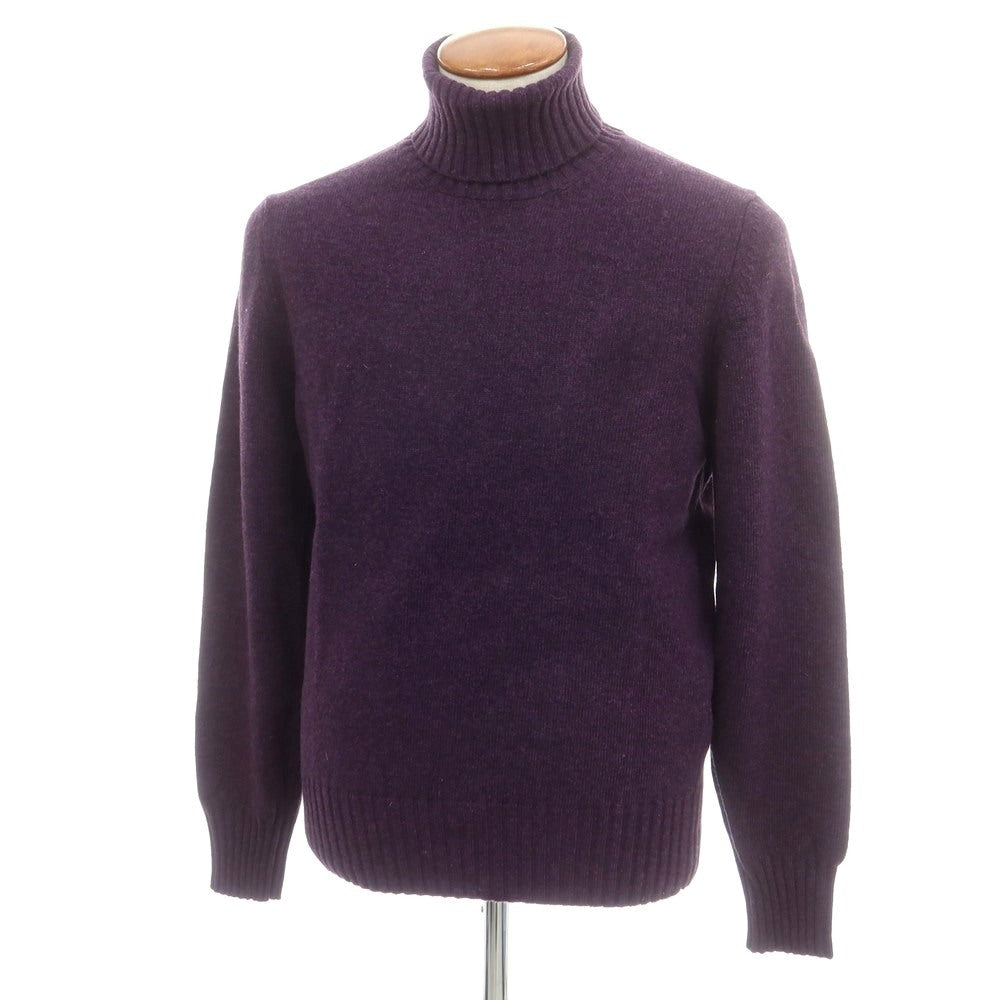 【新品】ドッピアアー DOPPIAA AAMINTORE ウールナイロン タートルネック プルオーバーニット パープル【 48 】【 状態ランクN 】【 メンズ 】