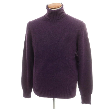 【新品】ドッピアアー DOPPIAA AAMINTORE ウールナイロン タートルネック プルオーバーニット パープル【 48 】【 状態ランクN 】【 メンズ 】