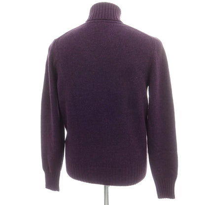 【新品】ドッピアアー DOPPIAA AAMINTORE ウールナイロン タートルネック プルオーバーニット パープル【 48 】【 状態ランクN 】【 メンズ 】