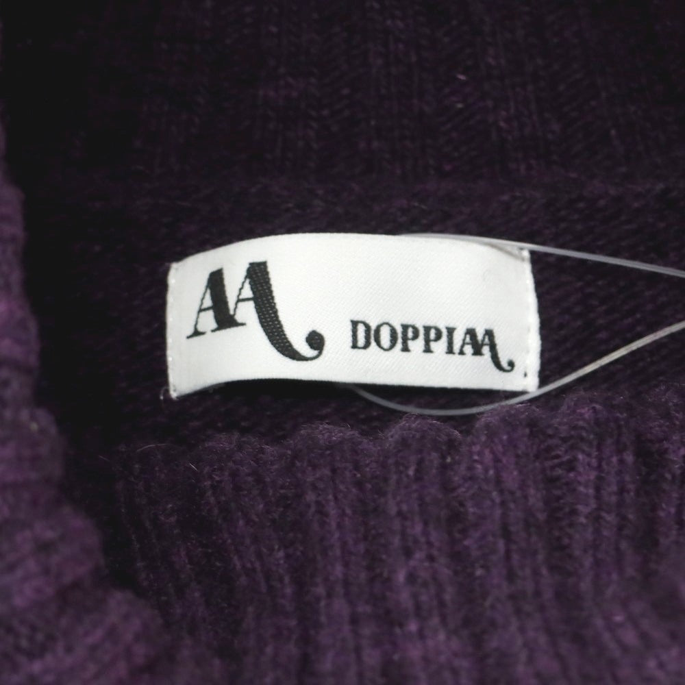 【新品】ドッピアアー DOPPIAA AAMINTORE ウールナイロン タートルネック プルオーバーニット パープル【 48 】【 状態ランクN 】【 メンズ 】