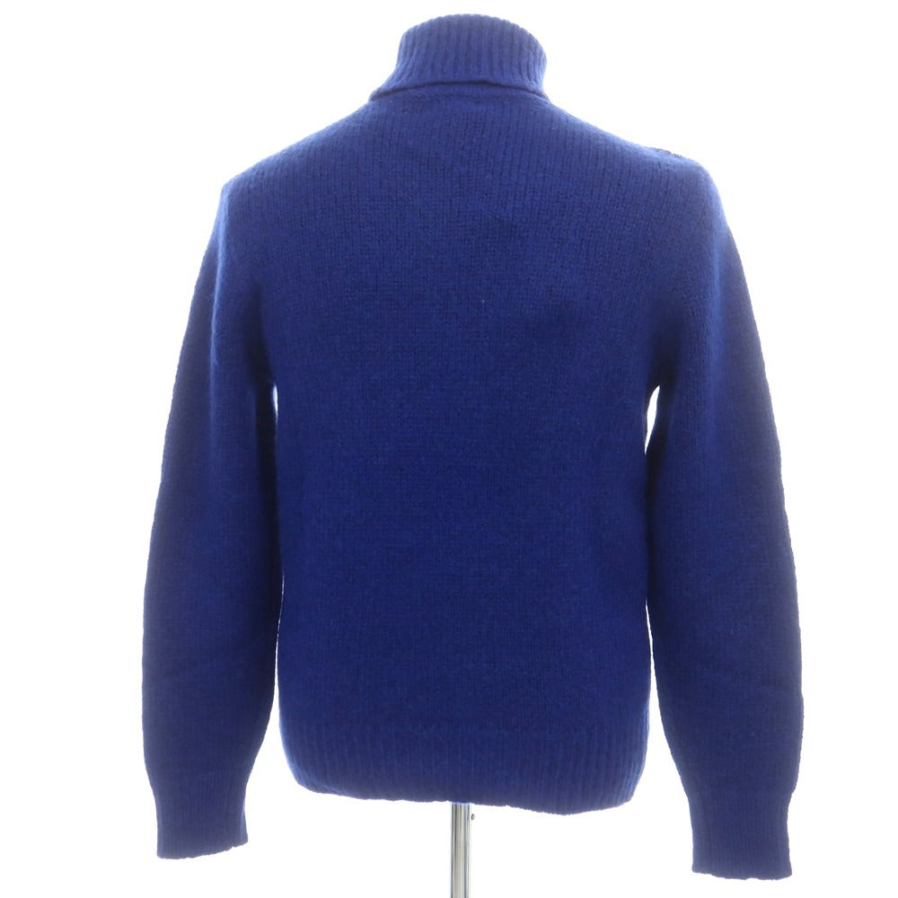 【新品】ドッピアアー DOPPIAA AAMINTORE アルパカナイロンウール タートルネック プルオーバーニット ブルー【 48 】【 状態ランクN 】【 メンズ 】