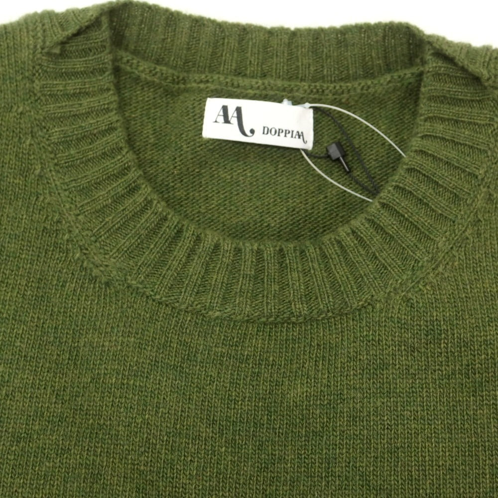 【新品】ドッピアアー DOPPIAA AALTES ウール クルーネック プルオーバーニット オリーブグリーン【 48 】【 状態ランクN 】【 メンズ 】