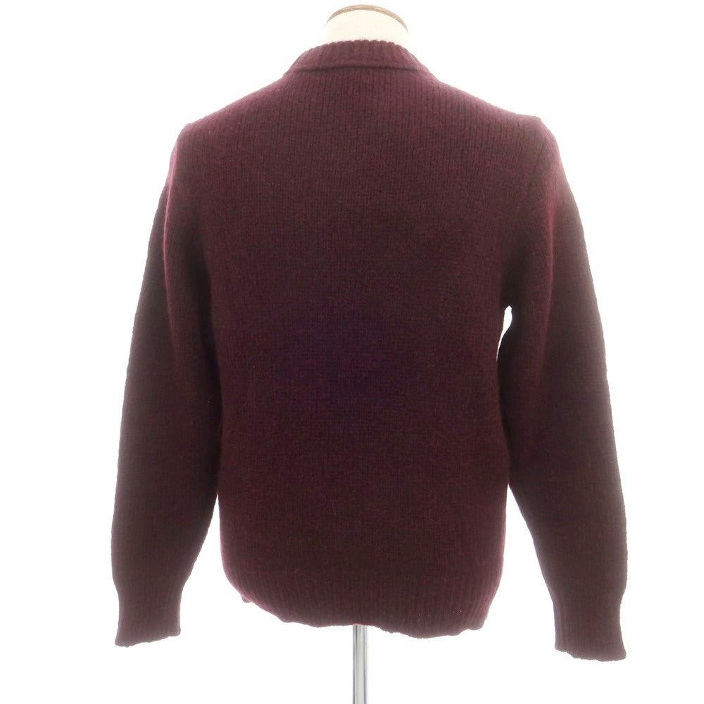 【新品】ドッピアアー DOPPIAA AAPPIO アルパカナイロンウール クルーネック プルオーバーニット ボルドー【 48 】【 状態ランクN 】【 メンズ 】
