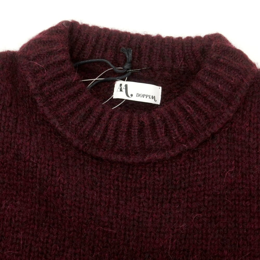 【新品】ドッピアアー DOPPIAA AAPPIO アルパカナイロンウール クルーネック プルオーバーニット ボルドー【 48 】【 状態ランクN 】【 メンズ 】