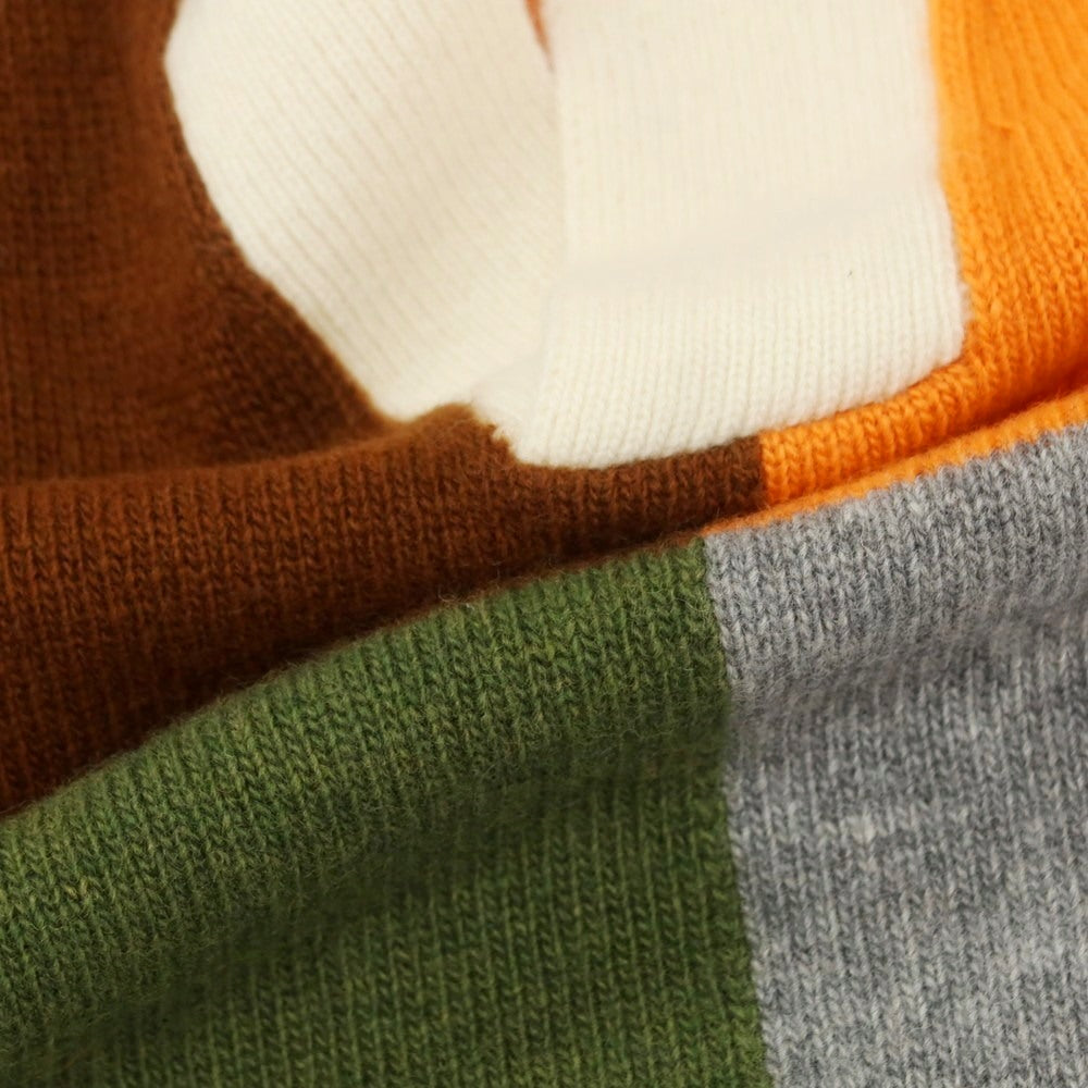 【新品】ドッピアアー DOPPIAA AAGRO ウール スキッパー プルオーバーニット オレンジxブラウン【 48 】【 状態ランクN 】【 メンズ 】